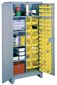 36 x 21 x 82'' (64 Bins Included) - Bin Storage Cabinet - Best Tool & Supply
