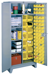 36 x 21 x 82'' (64 Bins Included) - Bin Storage Cabinet - Best Tool & Supply