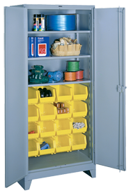 36 x 21 x 82'' (16 Bins Included) - Bin Storage Cabinet - Best Tool & Supply