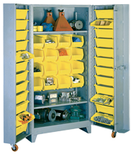 38 x 28 x 76'' (40 Bins Included) - Bin Storage Cabinet - Best Tool & Supply