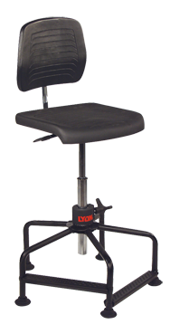 17" - 35" - Industrial Pneumatic Chair w/Back Depth / Back Height Adjustment - Best Tool & Supply