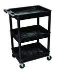 Utility Cart 3 Tub Shelves - 24" x 18" x 38-1/2" - Best Tool & Supply