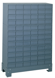 48-1/8 x 12-1/4 x 34-1/8'' (72 Compartments) - Steel Modular Parts Cabinet - Best Tool & Supply