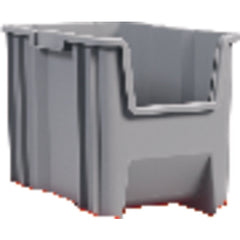 10″ × 17 1/2″ × 10 1/2″ - Gray Stak-N-Store Bin - Best Tool & Supply