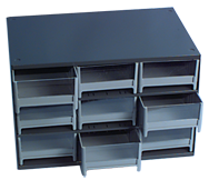 11 x 11 x 17'' (9 Compartments) - Steel Modular Parts Cabinet - Best Tool & Supply
