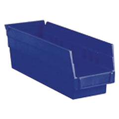 4 1/8″ × 17 7/8″ × 4″ - Blue Economy Shelf Bin - Best Tool & Supply