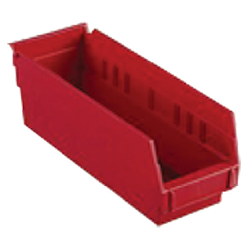 4 1/8″ × 17 7/8″ × 4″ - Red Economy Shelf Bin - Best Tool & Supply