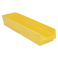 6 5/8″ × 23 5/8″ × 4″ - Yellow Economy Shelf Bin - Best Tool & Supply