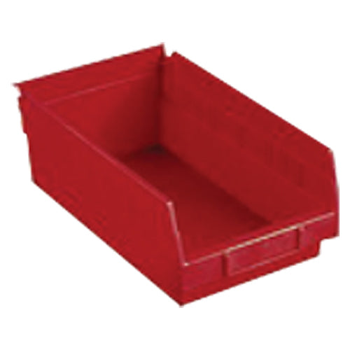 11 1/8″ × 17 7/8″ × 4″ - Red Economy Shelf Bin - Best Tool & Supply