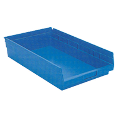 11 1/8″ × 17 7/8″ × 4″ - Blue Economy Shelf Bin - Best Tool & Supply