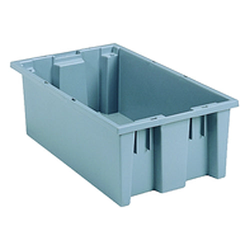 18″ × 11″ × 6″ - Gray - Nest Stack Tote Box - Best Tool & Supply