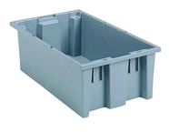 19-1/2 x 13-1/2 x 8'' - Gray Nest-Stack-Tote Box - Best Tool & Supply