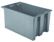 23-1/2 x 15-1/2 x 12'' - Gray Nest-Stack-Tote Box - Best Tool & Supply