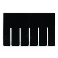 6-Pack - Black - Short Bin Dividers for use with Akro-Grid Container 33-105 - Best Tool & Supply