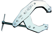 T-Handle Deep Throat Clamp - 2-1/4'' Throat Depth, 4-1/2'' Max. Opening - Best Tool & Supply