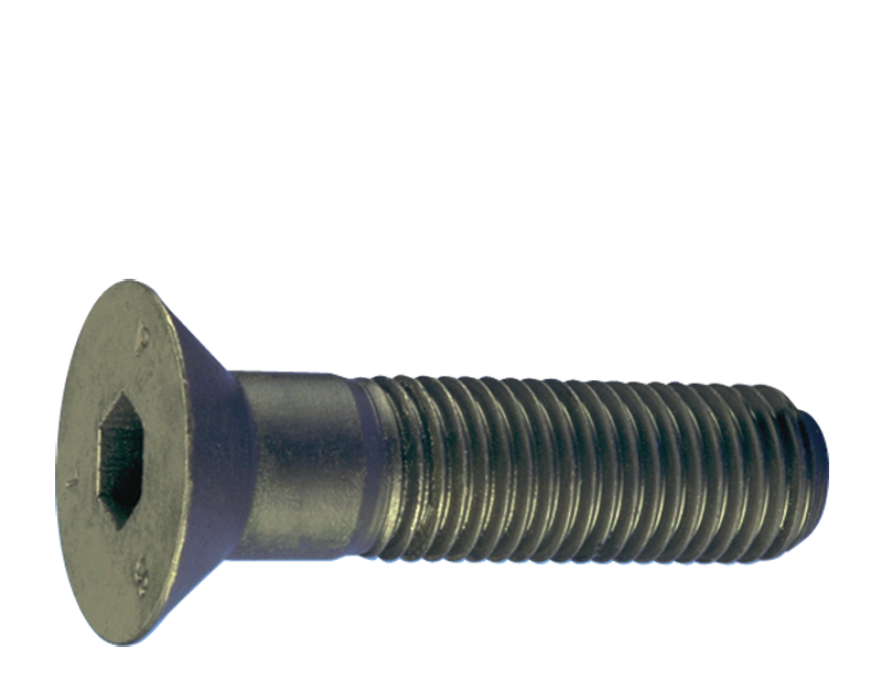 10-32 x 3/4 - Black Finish Heat Treated Alloy Steel - Cap Screws - Flat Head - Best Tool & Supply