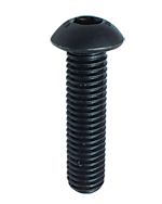 8-32 x 2-1/2 - Black Finish Heat Treated Alloy Steel - Cap Screws - Button Head - Best Tool & Supply