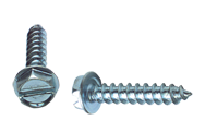 14 x 2-1/2 - Zinc Plated Heat Treated Alloy Steel - Sheet Metal Screws - Hex Washer - Best Tool & Supply