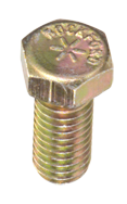 1/4-20 x 2 - Zinc / Yellow Plated Heat Treated Alloy Steel - Cap Screws - Hex - Best Tool & Supply