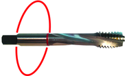 M10 x 1.50 Dia. - D6 - 3 FL - Std Spiral Flute Tap - Yellow Ring - Best Tool & Supply