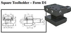VDI Square Toolholder - Form D1 - Part #: CNC86 41.5032 - Best Tool & Supply