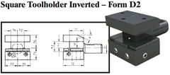 VDI Square Toolholder Inverted - Form D2 - Part #: CNC86 42.3020 - Best Tool & Supply