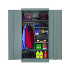 36"W x 18"D x 72"H Storage Cabinet with Adj. Shelves and Raisd Base - Welded Set Up - Best Tool & Supply