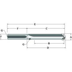 27030S-150L Straight T-A® Spade Blade Holder - Straight Flute- Series 3 - Best Tool & Supply