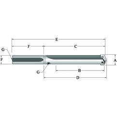 25005S-075L-T-A® Spade Blade Holder - Straight Flute- Series 0.5 - Best Tool & Supply