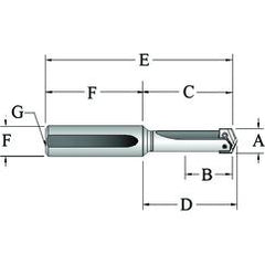 22030S-125L Spade Blade Holder - Straight Flute- Series 3 - Best Tool & Supply