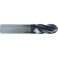 1/4x1/4x3/8x2 4 Flute Ball Nose TuffCut® XT HP End Mill ALtima® Blaze Coated - Best Tool & Supply