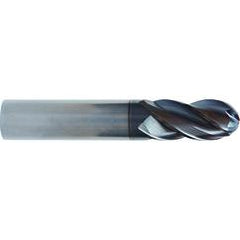 3/16x3/16x3/8x2 4 Flute Ball Nose TuffCut® XT HP End Mill ALtima® Blaze Coated - Best Tool & Supply