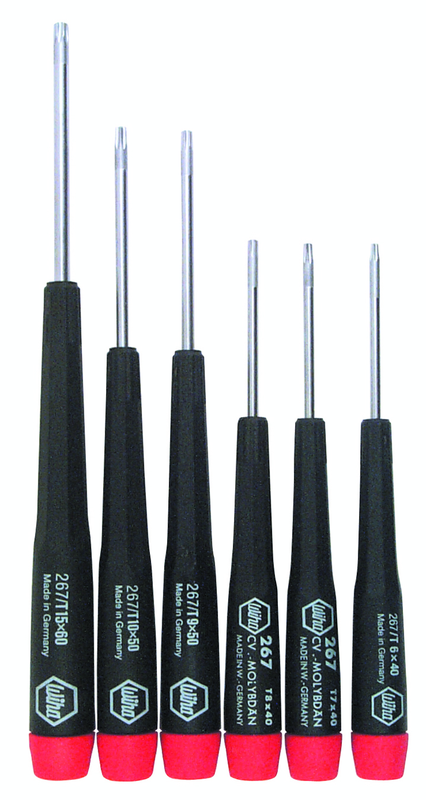 6 Piece - T6; T7; T8 x 40mm; T9; T10 x 50mm; T15 x 60mm - Precision Torx Screwdriver Set - Best Tool & Supply