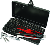 Master Tech 65 Piece Set - ESD Handle, MIni Ratchet and MicroBits In Metal Storage Box - Best Tool & Supply