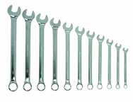 Snap-On/Williams Fractional Combination Wrench Set -- 11 Pieces; 12PT Satin Chrome; Includes Sizes: 3/8; 7/16; 1/2; 9/16; 5/8; 11/16; 3/4; 13/16; 7/8; 15/16; 1" - Best Tool & Supply