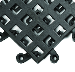 ErgoDeck Heavy Duty Open Egronomic TilesÂ 18" x 18" x 7/8" Thick (Black) - Best Tool & Supply