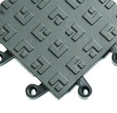 ErgoDeckÂ General Purpose SolidÂ Ergonomic Tiles - 8" x 18" x 7/8" Thick - Charcoal - Best Tool & Supply