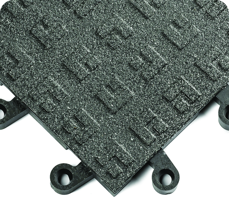 ErgoDeck General PupposeÂ Solid w/ GritShieldÂ Egronomic TilesÂ 18" x 18" x 7/8" Thick (Black) - Best Tool & Supply