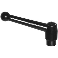 Model 70596, Clamp Lever Size 4 - Zinc Ball Style with Steel Insert, Screw and Spring tapped 3/8″–16 - Best Tool & Supply