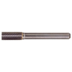 SB-1 Standard Cut Solid Carbide Bur-Cylindrical with End Cut - Exact Industrial Supply