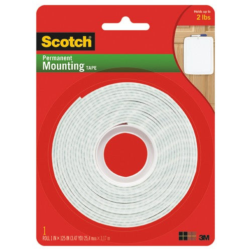 Scotch Indoor Double-Sided Mounting Tape 314S-MED 1″ × 125″ (2.54 cm × 3.17 m) - Best Tool & Supply