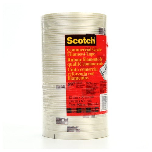 Scotch Filament Tape 897 Clear 12 mm × 55 m 5 mil - Best Tool & Supply