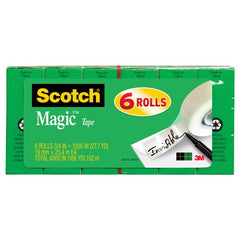 Scotch Magic Tape 810K6 6 rolls of 3/4″ × 1000″ - Best Tool & Supply