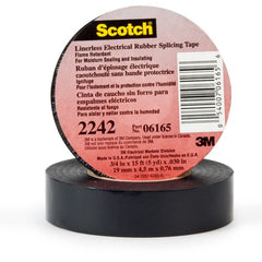 ‎3M Linerless Electrical Rubber Tape 2242 1-1/2″ × 15 ft 1″ core Black - Best Tool & Supply