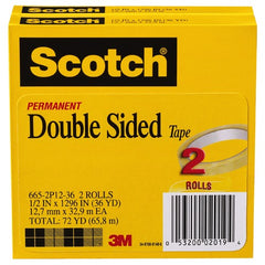 ‎Scotch Double Sided Tape 665-2P12-36 1/2″ × 1296″ 2 pk - Best Tool & Supply