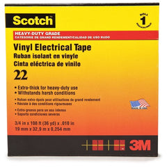 Scotch Vinyl Electrical Tape 22 3/4″ × 36 yd Black - Best Tool & Supply