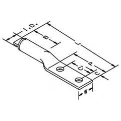 40153 ALUMINUM TWO HOLE LUG DK BLUE - Best Tool & Supply