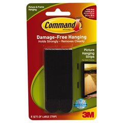 Command Large Black Picture Hanging Strips 17206BLK-ES - Exact Industrial Supply