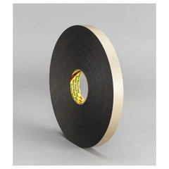 3M Double Coated Polyethylene Foam Tape 4496B Black 1/2″ × 36 yd 62 mil - Best Tool & Supply