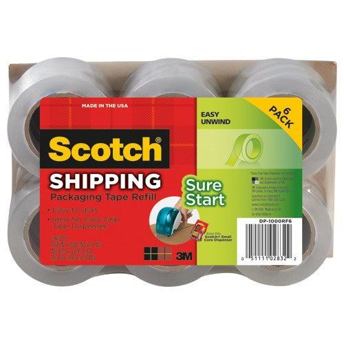 Scotch Sure Start Packaging Tape DP-1000RF6 1.88″ × 900″ (48 mm × 22 8 m) - Best Tool & Supply